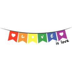 banner lgbtq pride love is love