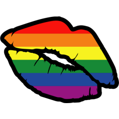 rainbow lips kiss