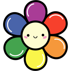 cute rainbow daisy