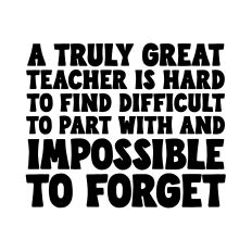 A truly great teacher is hard to find