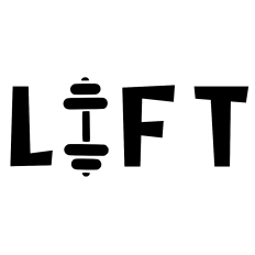 Lift Dumbell Typography Print & Cut Design for Fitness