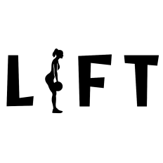 Lift Female Fitness Typography Design for print & cut