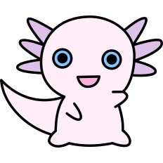 Cute Cartoon Axolotl
