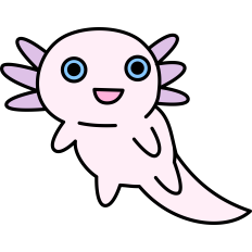 Cute Cartoon Axolotl