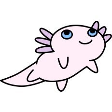 Cute Cartoon Axolotl