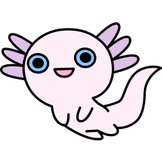 Cute Cartoon Axolotl
