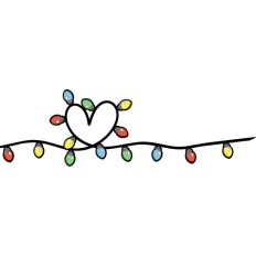 christmas lights heart decoration
