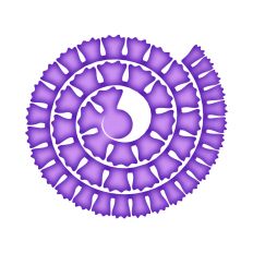 Lilac Spiral Flower 84