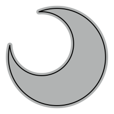 Line Crescent Moon