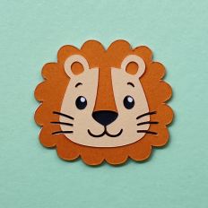 Lion Face For Cardstock