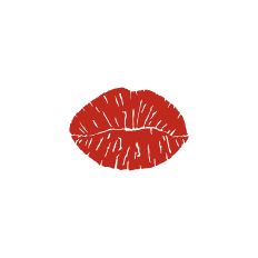 Red Kissing LIPS SWAK Smooch