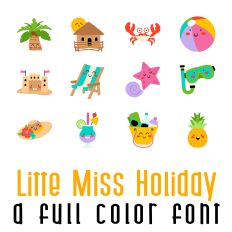 Little Miss Holiday Full Color Font