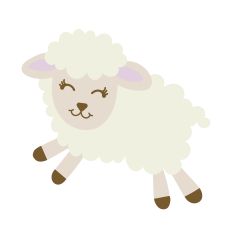 Joyful Baby Lamb for Spring and Easter Crafting Projects - Silhouette Studio Design