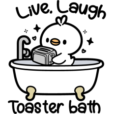 live laugh toaster bath dark funny humor