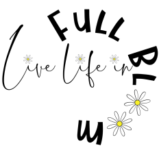 Live Life in Full Bloom – Retro Daisy SVG | Positive Floral Design
