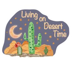 Living on Desert Time Cactus Moon Printable