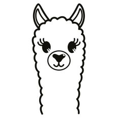 Cute Girl Llama SVG Cut File