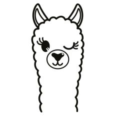Llama Winking SVG Cut File