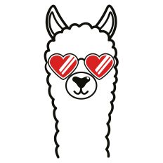 Llama with Sunglasses SVG Cut File