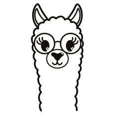 Llama with Glasses SVG Cut File
