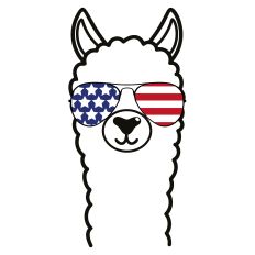 Llama with Sunglasses SVG Cut File