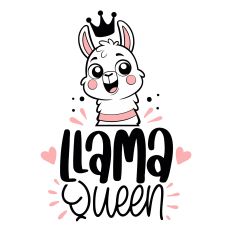 Llama Queen SVG Quote