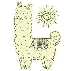 Llama Sketch Art