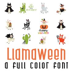 Llamaween Full Color Font