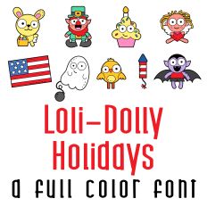 Loli-Dolly Holidays Full Color Font