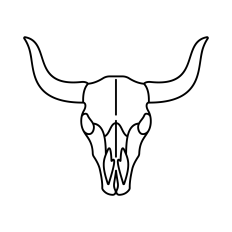 Longhorn Cow Skull SVG | Western SVG