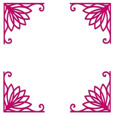Lotus Flower Art Deco Corners