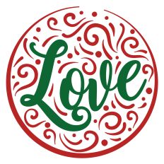 Love Round Christmas SVG Quote
