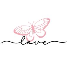 Love Butterfly Word