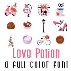 Love Potion Full Color Font