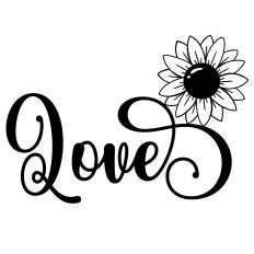 Love Sunflower Word
