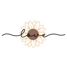 Love Sunflower Word