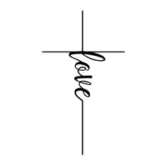 Love Cross SVG Cut File