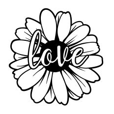Love Daisy SVG Cut File