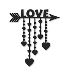 Love hanging hearts