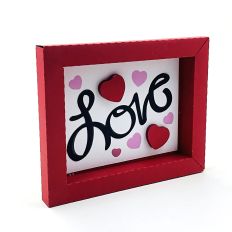 Love Shadowbox 3D Frame with Hearts