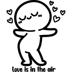 kawaii stickman dancing lineart