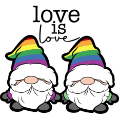 love is love lgbtq pride gnomes