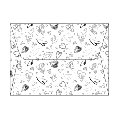 HEART LOVE WEDDING BIRTHDAY FRIENDSHIP PRINT and CUT ENVELOPE