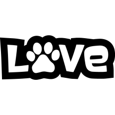 love paw print