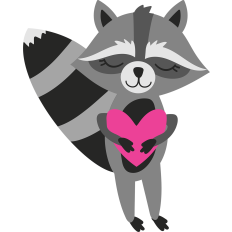 Love Raccoon for Valentine's Day