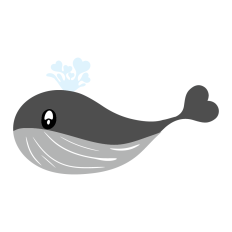 Love Whale - Valentine Whale with Heart Tail