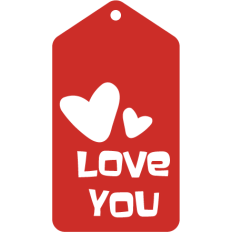 love you valentine tag
