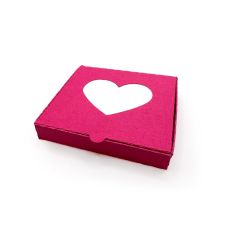 Mini pizza box with heart