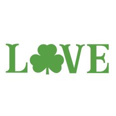 St Patrick's Day Love Sign with Shamrock 