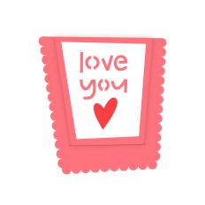 Love You Matchbook Card